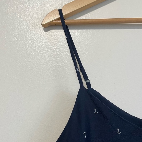 Navy Blue with Anchor Print Tank Top - Picture 2 of 8
